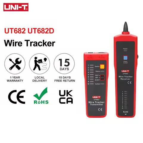 UNI-T UT682 UT682D Network Wire Tester Tracker RJ11 RJ45 Wire Line Finder Handheld Cable Testing Too