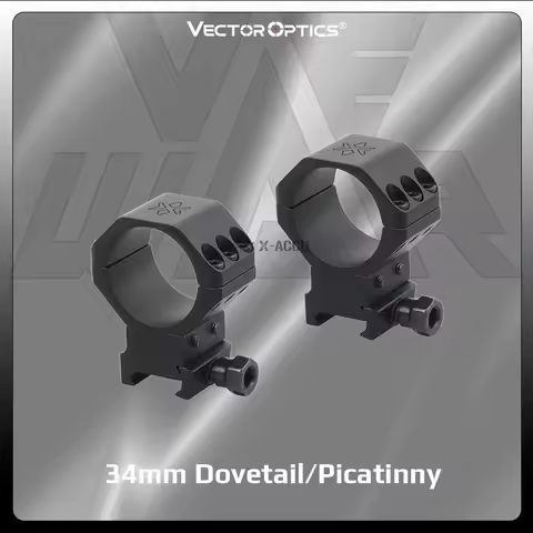 Vector Optics 34Mm Picatinny Hunting Scope Mount Ring Dovetail Tactical Accessories for Ar 15 Airsof