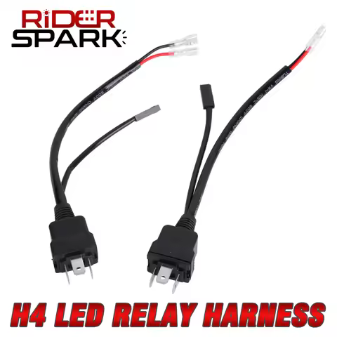 H4 LED Relay Harness For Bi-led Projector Lens LED Bulbs H4 Socket Cable Wiring LED Headlight Connec