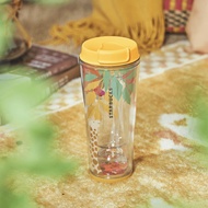 Starbucks Cup Tropical Style Changjin Deer Jungle Style Plastic Portable Cup Screw Cap Direct Drinking Coffee Cup Mug-----Donghua Preferred Store RKRU