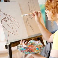 Mop Brush for Acrylic Painting Assorted Size Acrylic Paint Brush Set Blending Mop Brushes with Woode