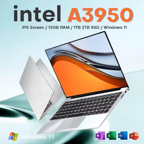 2026 Intel Core Atom A3950 Portable Laptop Computer 14.1 inch HD Gaming Laptop Windows 11 Pro SSD 51
