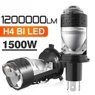 1200000LM H4 LED Projector Car Motorcycle Headlight Bi LED Mini Lens Projector H4 Mini Projector Len