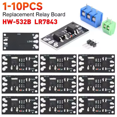 1-10pcs HW-532B LR7843 FET Module Isolated MOSFET MOS Tube FET Module Replacement Relay Board for Mo
