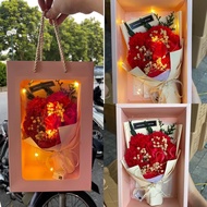 Quà tặng 20/10 Hoa sáp kèm đèn nháy hộp quà hoa sáp kèm đèn nháy quà tặng mẹ vợ người yêu bạn gái