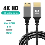 Mini/Micro HDMI to HDMI Cable 4K 60Hz 0.3m/1m/2m/3m/5m/10m for HDTV Tablet Camera Projector Monitor