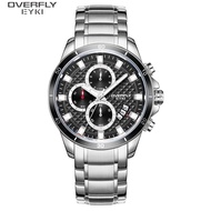 Eyki Jam Tangan Pria Kasual Ori E3123L-XZ1YWH Steel Silver Chrono