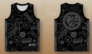 Triskelion Sleeveless Jersey | Tau Gamma Phi Full Print Graffiti Design Apparel | Breathable Sports 