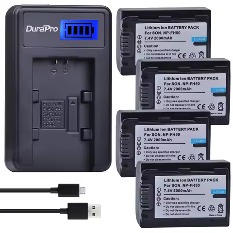 DuraPro NP-FH50 NPFH50 Battery for Sony NP-FH30 NP-FH40 NP-FH50 NP-FH70 NP-FH100 DSC-HX1 HX100V HX20