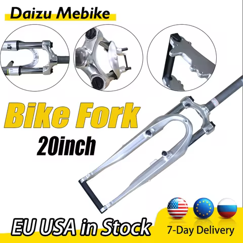 V Brake Bicycle Front Fork 20 Inch Mtb Silver Aluminum Alloy Shock Absorption Mtb Suspension Fork Bi