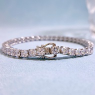 New Style S925 Silver 0.4ct High Carbon Diamond Simple Full Diamond Bracelet