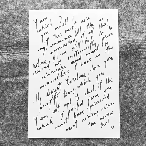 A4 29cm Irregular Words Text DIY Plastic Layering Stencils Painting Scrapbook Coloring Embossing Alb