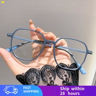 Glasses] Anti-Blue Light Glasses Frosted Face Small Single Light Fashion Big Frame Round Face Handy 