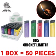 Cricket LCC 50PCS lighter with flashlight 50pcs per box. have icc certificate