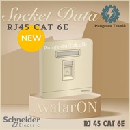Schneider Data Socket RJ45 CAT6E / AvatarOn Gold