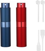 Pack of 2 8 ml Aluminium Perfume Atomiser Refillable Empty Travel Perfume Atomiser Bottle for Travel