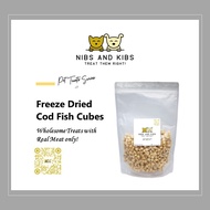 Nibs And Kibs - Freeze Dried Cod Fish Cubes 100g (Dog Snacks, Dog Training Snacks, Dog Treats, Dog S