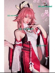 GG Cosplay Mihoyo Genshin Impact Game Cosplay ชุด Yae Miko แม่มด Inazuma ชุด Cos จิ้งจอกผู้หญิงน่ารั
