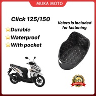 ♞Motorcycle Ubox Cover Leather Compartment Cover for Honda Click 125 Accessories Waterproof