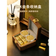 Gold Jewelry Box Storage Box Gold Bar Gold Bean Special Collection Box Solid Wood High-End Exquisite