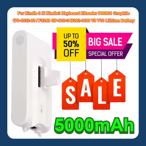 5000mAh For Kindle 3 III Kindle3 Keyboard EReader D00901 Graphite 170-1032-00 / FS249 GP-S10-346392-