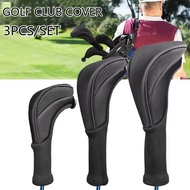 3pcs Golf Club Head Covers Woods  Driver Long Interchangeable 1 3 5 7 Driver Fairway Hybrid Golf Put