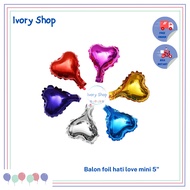 5 inch mini heart foil balloon 5" love heart balloon