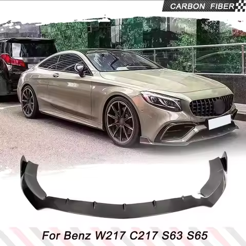 Carbon Fiber Car Front Bumper Lip For Mercedes Benz S Class W217 C217 S63 S65 Coupe 2018-2021 Car Fr