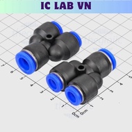 [3 Pieces]- PW10-8 Y-Tube Pneumatic Connector 10mm to 8-8mm Ic Lab VN