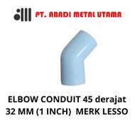 FITTING CONDUIT ELBOW CONDUIT 45 DEGREES 32MM (1 INCH) LESSO BRAND