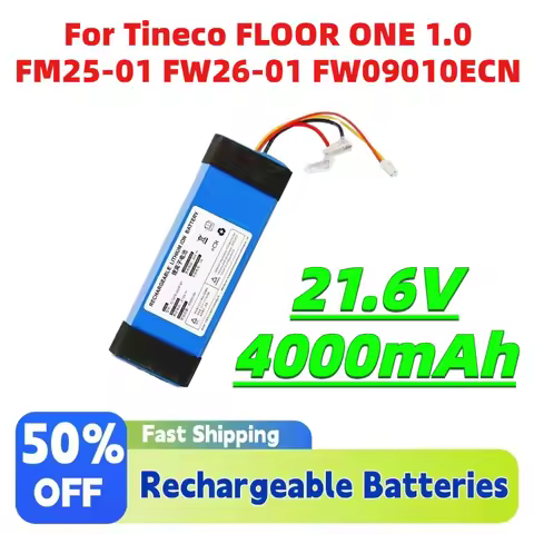 New 4000mAh Vacuum Cleaner Rechargeable Battery for Tineco FLOOR ONE 1.0 FM25-01 FW26-01 FW09010ECN 