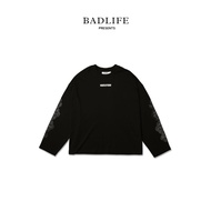BADLIFE-HADES SOUL SCRIPT Long Sleeve Top|Font Printing Length T-Shirt T Shirt Lelaki Baju Lelaki