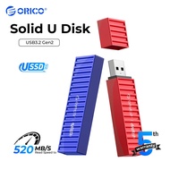 ORICO USSD Solid State U Disk 520MB/S Flash Drive 128GB 256GB 512GB 1TB  USB3.2 PenDrive Black Metal