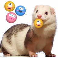 BESNEW Natural Rubber Squeaker Toys for Ferret,High Elasticity Ferret Latex Squeaker Balls 3 Pack,To