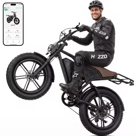 HEZZO K5Pro 48V Electric Bicycle With 1500W Peak 20" 4.0 Fat Tire Off Road E Bike Hydraulic Brakes D