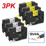 3pcs HSe231 Hse-231 Heat Shrink Tube For Brother Hse 231 241 1 611 621 631 Compatible With P-touch P