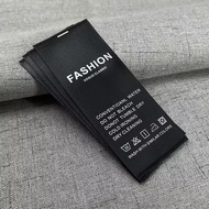 Black satin label, custom washing label, custom label, custom clothing label