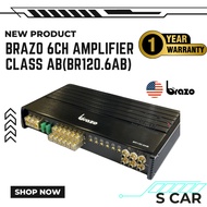 BRAZO 6 CH Amplifier Class AB (BR130.6AB) -  Genuine Brazo 100% ORIGINAL