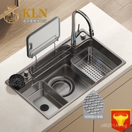 Medium Sink RS02Embossed Drainage Vegetable Washing Basin Japanese Style Gray Dishwashing Basin4.0mm