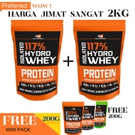 Hydro Whey Isolated + Free (Mini Pack/Shaker) 1kg -2kg Protein | Bs Nutrition