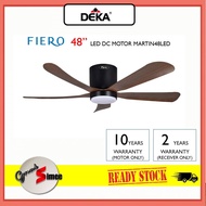 DEKA Fiero Martin 48" LED DC motor WALNUT ceiling fan with Bracket Mounting / Ceiling Fan with Remot
