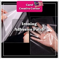 Lekat Lencana Sekolah Ironing Adhesive Patch Double Sided Interfacing Fusion Fabric Lightweight Prat