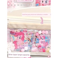 Pony Polly Pain Bag Pencil Case 2025 New High Color Value Primary School Stationery Transparent Simp