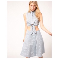 Asos Brand Matching Clothes From Uk Small Polka Dot Hem Cute Waist Tie Looks Good.