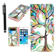 Iphone 6s Case，iphone 6s Leather Case，iphone 6s Green [Tree and Leaf] ，Iphone 6s Leather Flip Case f