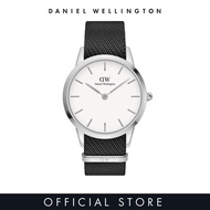 Daniel Wellington Iconic 40mm Black Nato Silver White Dial - Nato Strap watch for men - DW official authentic