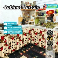 【150*70CM】Langsir Kabinet Dapur Langsir Sinki Dapur Tirai Dapur Pelekat Velcro Tape Kitchen Cabinet 