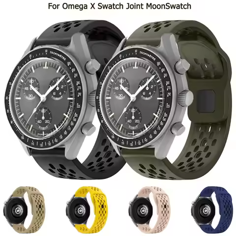 20mm Silicone Breathable Soft Strap For Omega X Swatch Joint MoonSwatch Bracelet Correa For MoonSwat