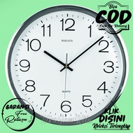 JAM DINDING SAKANA JAMDINDING POLOS MINIMALIS DEKORASI RUMAH INCLUDE PACKING KOMPLIT & GARANSI FREE