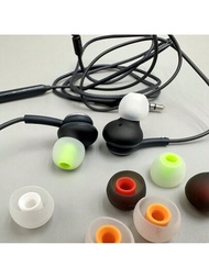 彩色矽膠耳機套,噪音消除運動耳塞蓋,內徑3.8mm-4.5mm,雙色柔軟矽膠材質,增強音質